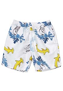 Boys Swimming Trunks in White